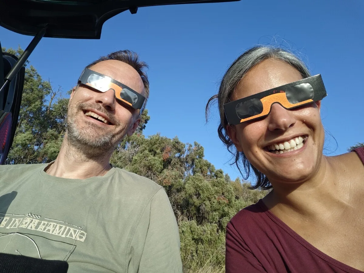 Us with our eclipse glasses