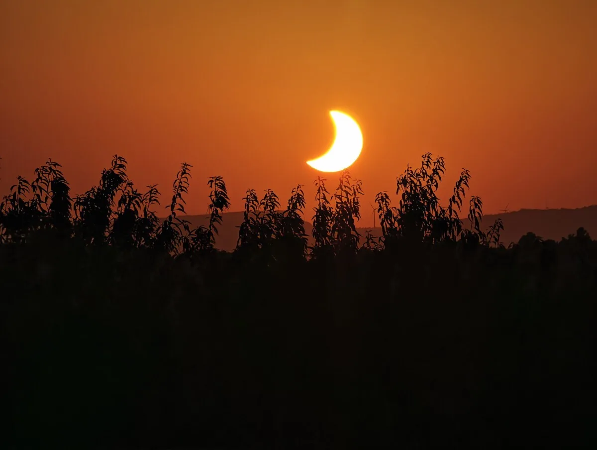 Eclipsed sunset