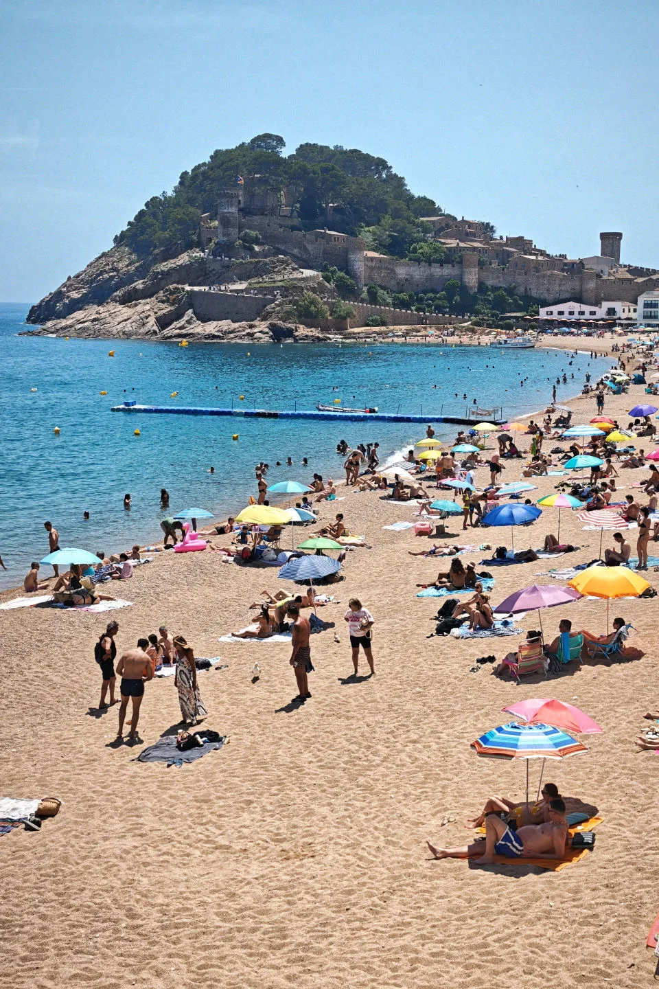 Tossa de Mar beach with the Medieval Castle in the background